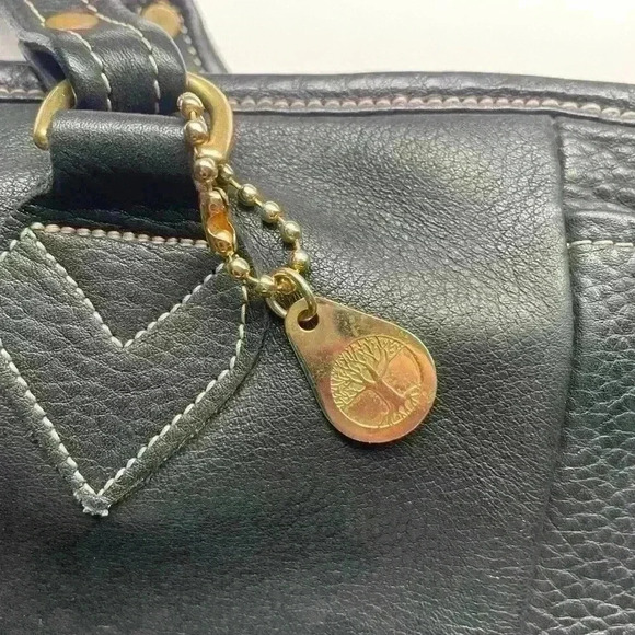 TANNERS CREEK LEATHER DESIGNS Black And Brown Purse Genuine Soft Pebbled Leather - Picture 4 of 14